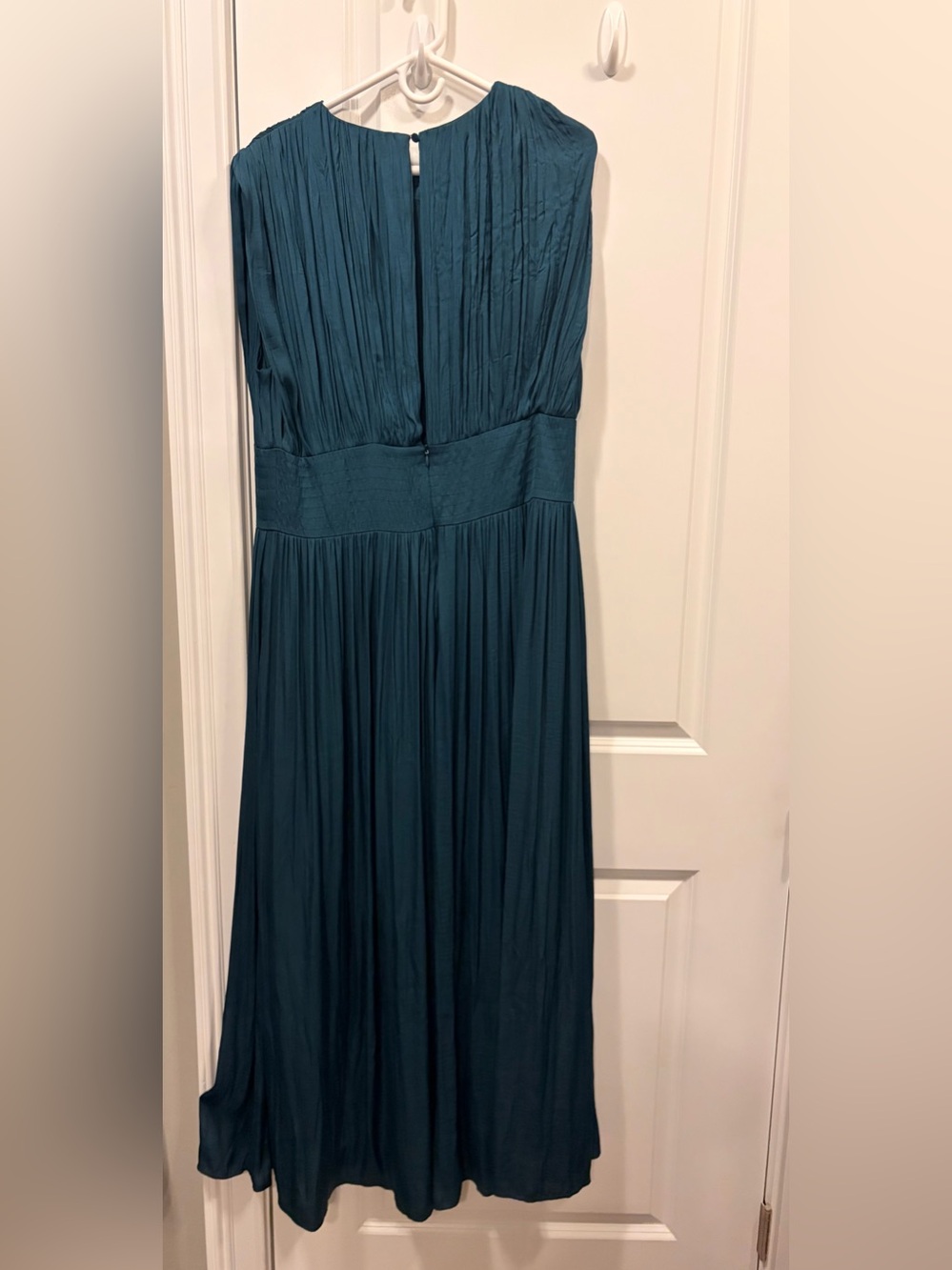 Banana Republic Teal Pleated Maxi Dress